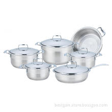 Stainless Steel Cookware Set with Casting Handles